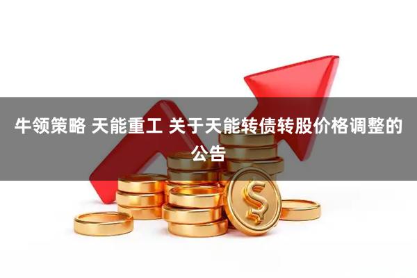 牛领策略 天能重工 关于天能转债转股价格调整的公告